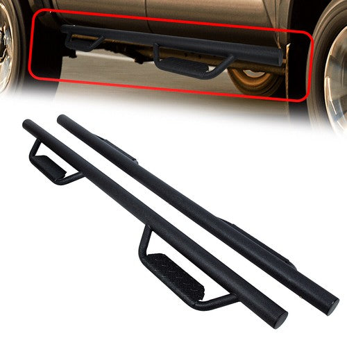 Solid Spare Running Boards For Toyota Tacoma 2005-2023 Black Double Cab Side Steps Nerf Bar