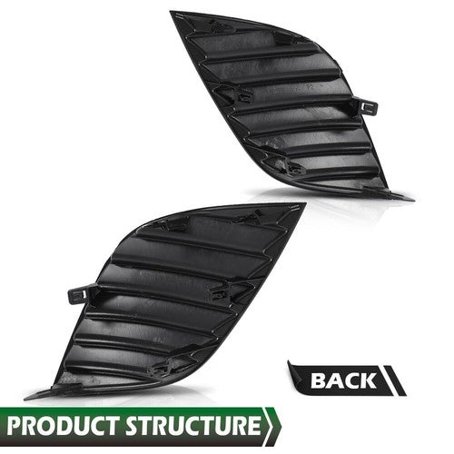 Solid Spare Fit For 18-20 Toyota Camry Front Bumper Fog Light Cover Left+Right Side