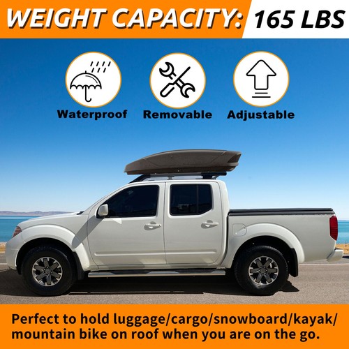 Solid Spare For Nissan Frontier 2005-2022 Top Roof Rack Rail Luggage Carrier Cargo Aluminum