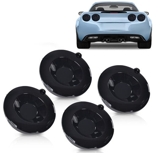 Solid Spare 4pcs LED Tail Lights Brake Lamps Fit For 05-13 Chevrolet Corvette C6 Coupe Black