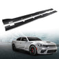 Solid Spare Body Kit Matte Black Side Skirts Rocker Panel Fit For 15-23 Charger Widebody