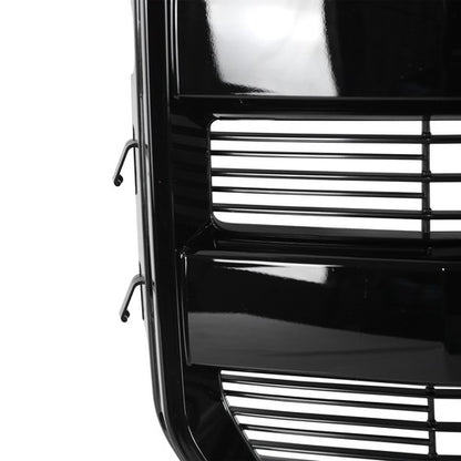 Front Upper Grill Grille Gloss Black For 2015 2016 2017 Ford F-150 W/O Camera