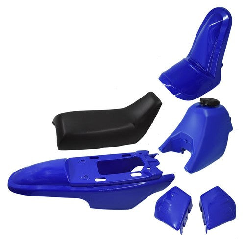 Solid Spare NEW Plastic Fender Body Cover Seat Gas Tank Kit Fit For Yamaha PW50 PY50 Blue