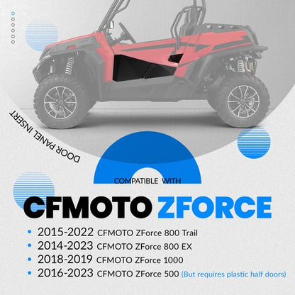 Solid Spare Half Lower Door Panel Insert For 2-door CFMOTO Z-Force 500/800/1000 2014-2023