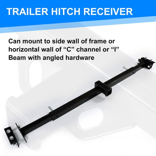 Solid Spare 2'' Trailer Hitch For Camper RV Trailers 5th Wheel Bike Rack Mount Adjustable