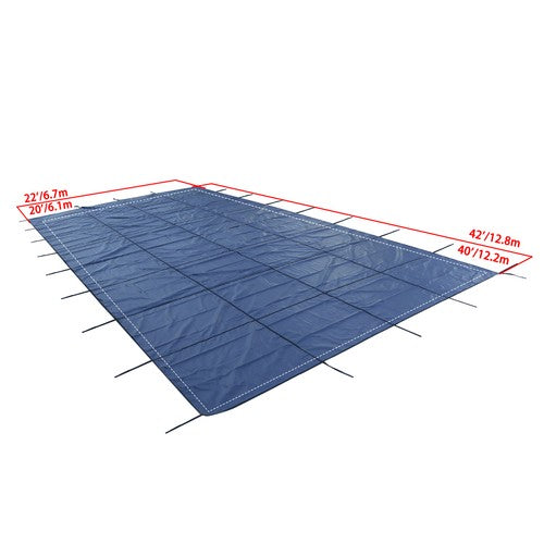Solid Spare Inground Pool Safety Cover 25' × 45' Rectangle Safety Pool Covers Blue Mesh