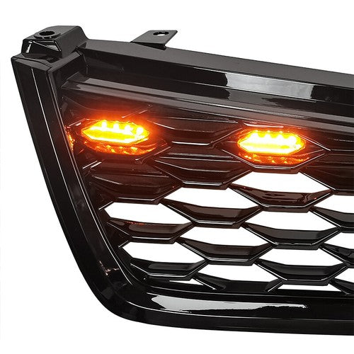 For 2019 2020 2021 Subaru Forester Front Bumper Black Honeycomb Grille w/Light