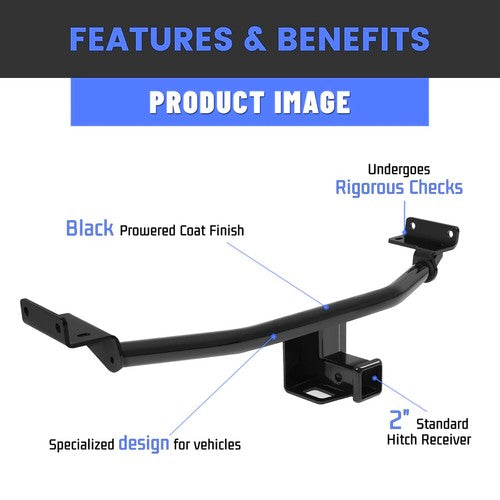Solid Spare Fits Hyundai Tucson 2016-2021 Trailer Hitch Class 3 Receiver 2" Excluding Night