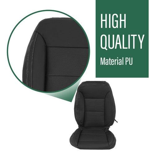 Solid Spare Fit For 2019 2020 2021 Chevy Silverado LT/WT Full Set Seat Covers Replace