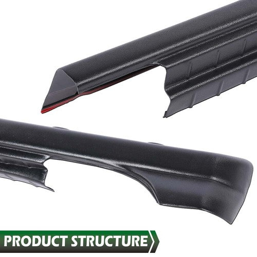 Solid Spare Rocker Panels Guard Plastic Fit For 2014-2018 Silverado/Sierra 1500 Crew Cab