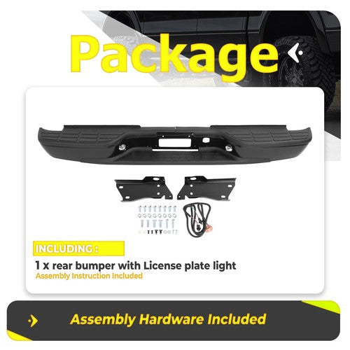 Solid Spare For Chevrolet Silverado GMC Sierra 2500HD/3500HD 1999-2007 Rear Bumper Assembly