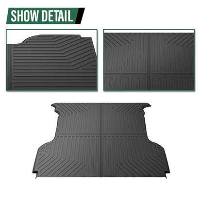 Solid Spare Fit For 2004-2014 Ford F150 5.5FT All Weather TPE Truck Bed Mat Protection