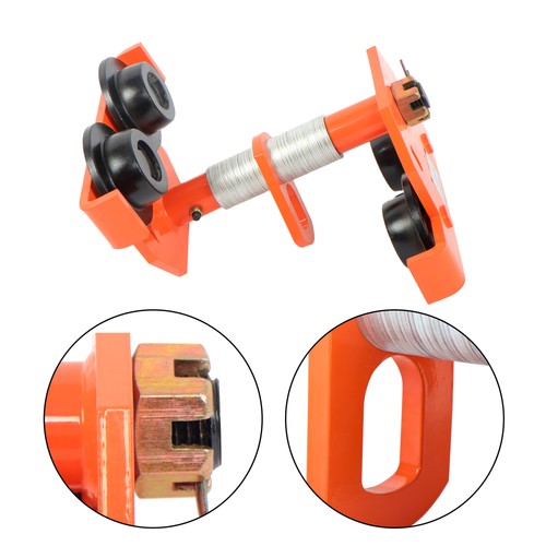 Solid Spare 4400LBS Load Capacity Alloy Steel Push Beam Trolley 65-190mm with Dual Wheels