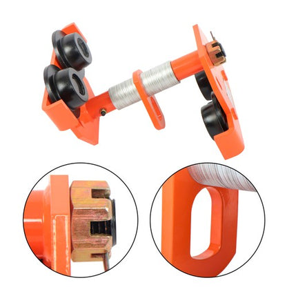 Solid Spare 4400LBS Load Capacity Alloy Steel Push Beam Trolley 65-190mm with Dual Wheels