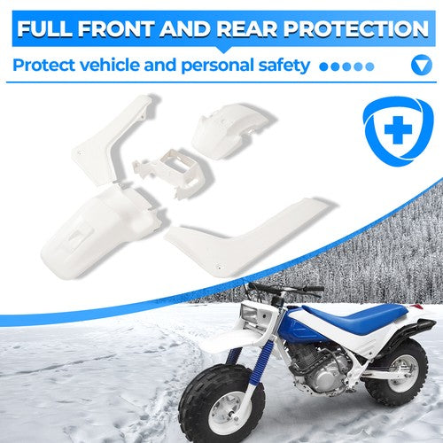 Solid Spare Plastic Body Kit Fairing Fender Side Cover White For Honda TR200 Fat Cat 86-87