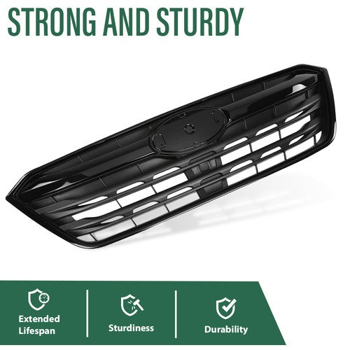 Solid Spare Fit For 20-22 Subaru Outback Front Bumper Upper Grille Black 91121AN08A
