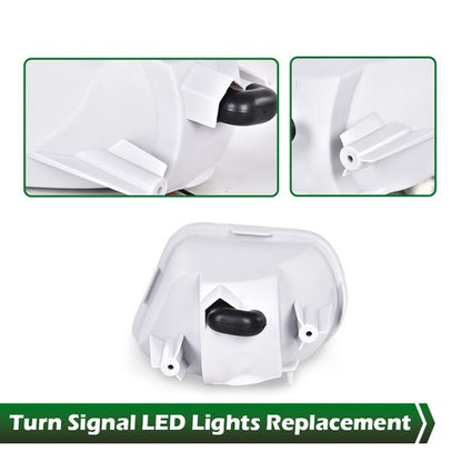 Solid Spare Fit For 1998-2002 Pontiac Firebird Trans Am Front Bumper LED Turn Signal Lights