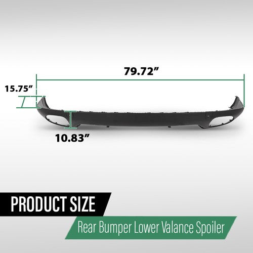 Solid Spare Fit For 2008 2009 2010 Porsche Cayenne 957 Rear Bumper Lower Valance Spoiler