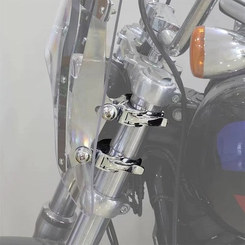 Solid Spare For Dyna FXDB 2002-2016 49mm 4PCS Windshield Windsreen Clamps New