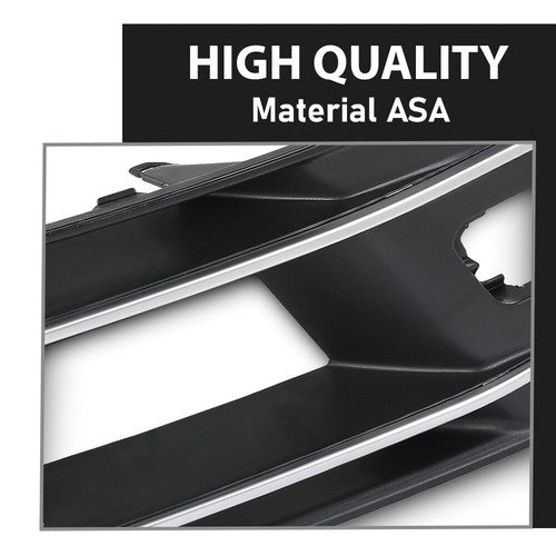 Solid Spare Fit For 2016 2017 2018 2019 Audi Q7 Fog Light Grille Bezel Insert Left+Right