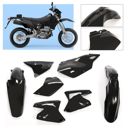 Solid Spare Black Plastic Fairing Bodywork Kit For Suzuki DRZ 400 DRZ400E DRZ400ES