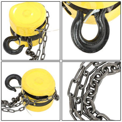 Solid Spare 1 Ton/2200lbs 15Ft / 4.5M Hand Chain Hoist Lift G60 Manual Hand Chain Block