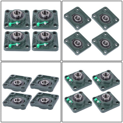 Solid Spare 4Pcs UCF204-12 Pillow Block Flange Bearing 3/4" Bore 4 Bolt Solid Base