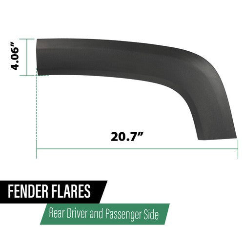Solid Spare Fit For 2015-2023 Jeep Renegade Rear Left+Right Wheel Molding Fender Flare