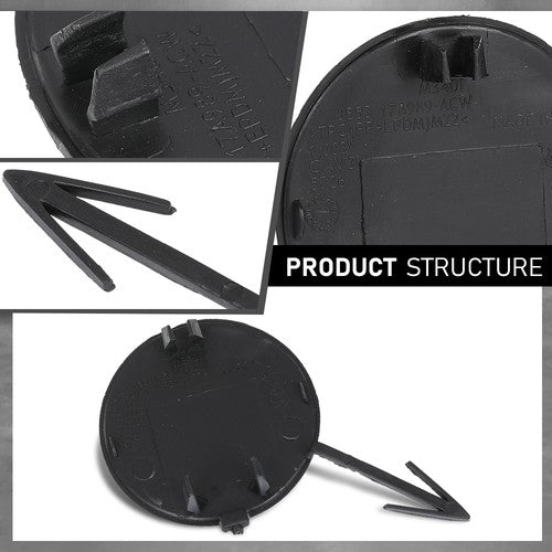 Solid Spare Fit For 2018-2019 Ford Explorer Front Bumper Tow Hook Eye Cover FO1029104