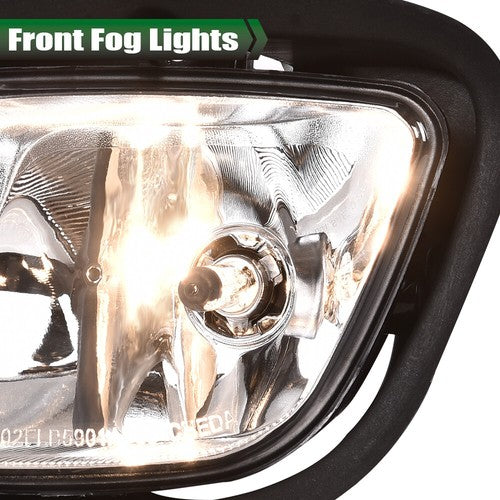 Solid Spare Bumper Fog Lights Driving Lamps W/ Bulbs Fit For 2008-2017 Freightliner Cascadia