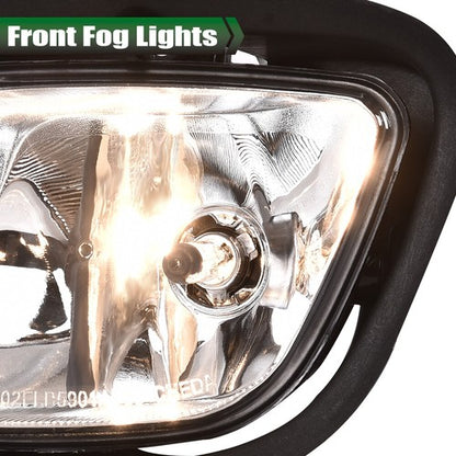 Solid Spare Bumper Fog Lights Driving Lamps W/ Bulbs Fit For 2008-2017 Freightliner Cascadia