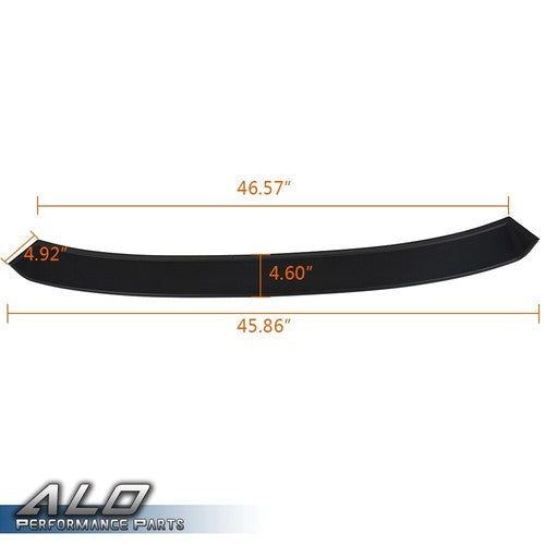 Solid Spare Fit For 18-20 Honda Accord 4-Door Rear Window Roof Spoiler Visor Wing Black