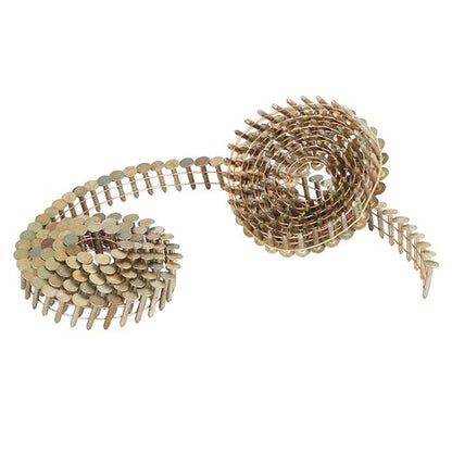 Solid Spare Galvanized Coil Roofing Nail 3/8" Head Diameter 7200Pcs 3/4" × 0.12" 15 Degree