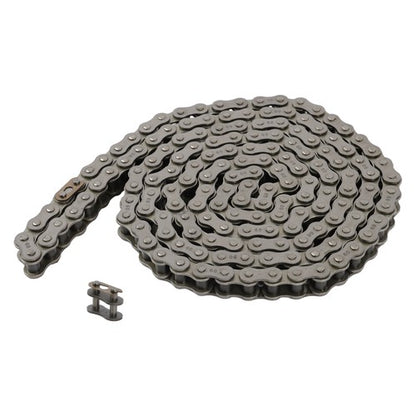 Solid Spare Carbon Steel #60 Roller Chain × 10 Feet with Two Free Connecting Links