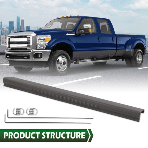 Solid Spare Fit For 11-16 Ford F-250 F-350 Tailgate Flexible Step Center Molding Trim Brown