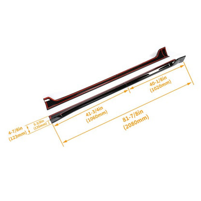 Solid Spare Side Skirts Extension Rocker Panels Black For Tesla Model 3 2017-2023 2022