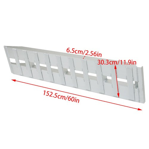 Solid Spare 2-Piece 60''x12'' Ramps 6500Lbs Car Trailer Truck Ramps Hook End Knife Aluminum