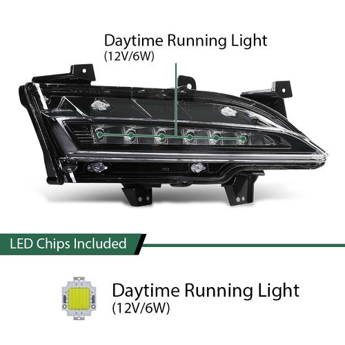 Solid Spare LED Daytime Running Light Fog Lamp Fit For 2015-2019 Lincoln MKC Right Side