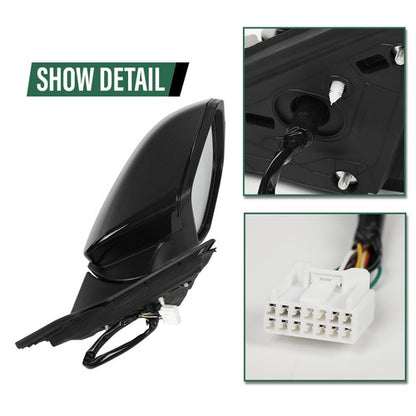 Solid Spare Fit For 16-20 Honda Civic 11 Pin Power Heated View Camera Mirror Passenger Side