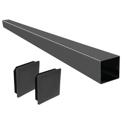 Solid Spare Steel Raw RV Rear Bumper Standard 4" x 4" W/ Bumper Plug For RV Camper
