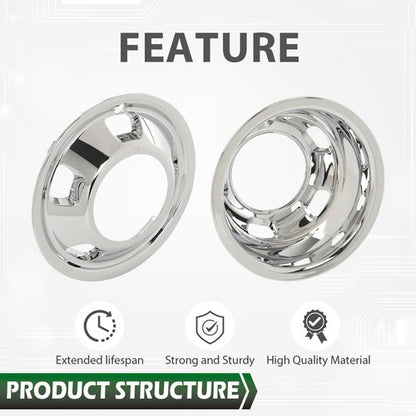 Solid Spare Fit For 03-18 DODGE RAM 3500 17" Dually Wheel Simulators Dual Skins Liner