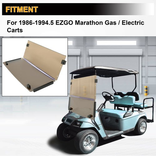 Solid Spare Tinted Fold Down Golf Cart Windshield Windscreen For EZGO Marathon 1986-1994.5