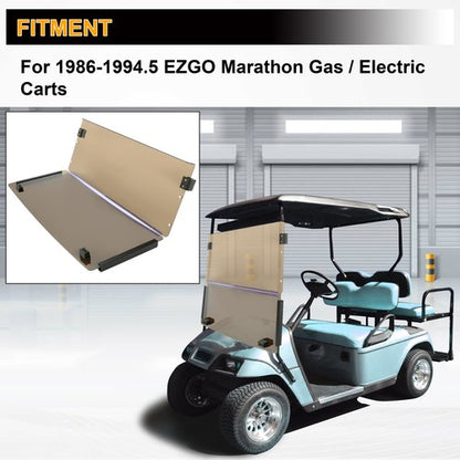 Solid Spare Tinted Fold Down Golf Cart Windshield Windscreen For EZGO Marathon 1986-1994.5