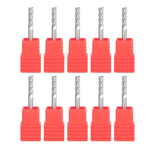 Solid Spare 10 PCS 1/8" Diameter 4 Flute 1-1/2" Overall Length Carbide Square End Mill USA