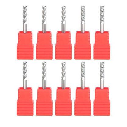 Solid Spare 10 PCS 1/8" Diameter 4 Flute 1-1/2" Overall Length Carbide Square End Mill USA