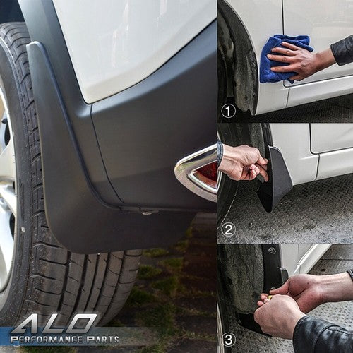 Solid Spare Fit For 2006-2010 Audi A6(C6) Sedan Front+Rear Mud Flap Splash Guard Mudguard