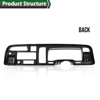 Solid Spare Fit For 94-97 Dodge Ram 1500 2500 3500 Pickup Black Dashboard Bezel w/ Vents