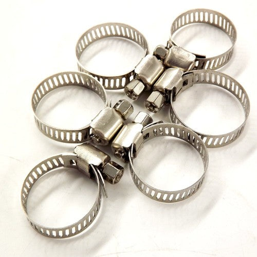 Solid Spare Stainless Steel Adjustable 50pcs 1/2"-3/4" Drive Hose Clamps Fuel Line Worm Clip