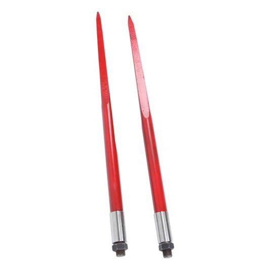 Solid Spare Hay Bale Spear 43" 3000 lbs Capacity Spike Fork for Tractors Loaders 2pcs
