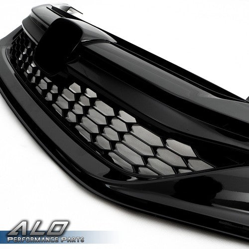 Solid Spare Front Bumper Upper Hood Grill Fit For 16-17 Honda Accord Sedan Sport Style